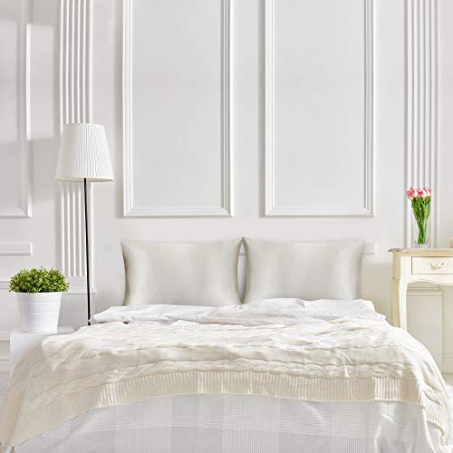 JINAMART Silky Satin Pillowcase - Ultra-Soft Satin Pillow Cases for Hair and Skin | Hypoallergenic Pillows Case with Hidden Zipper Closure