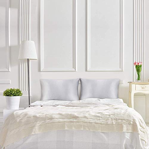 JINAMART Silky Satin Pillowcase - Ultra-Soft Satin Pillow Cases for Hair and Skin | Hypoallergenic Pillows Case with Hidden Zipper Closure