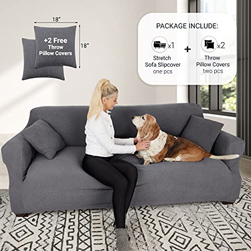 Jinamart Loveseat Slipcover Stretch Elastic Couch Cover Sofa 2 Seat, 1-Piece