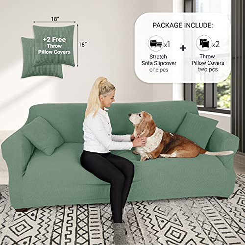 Jinamart Slipcover Stretch Elastic Couch Cover Sofa 4 Seat, 1-Piece