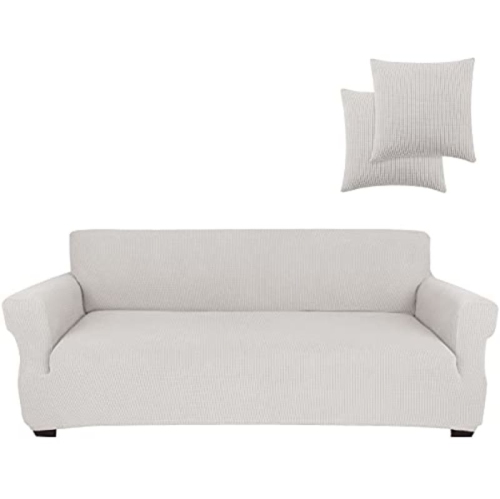 Jinamart Slipcover Stretch Elastic Couch Cover Sofa 4 Seat, 1-Piece
