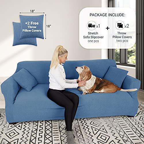 Jinamart Slipcover Stretch Elastic Couch Cover Sofa 4 Seat, 1-Piece