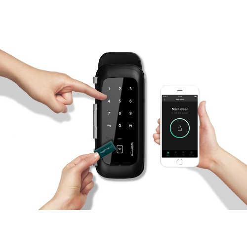 Igloohome Smart Glass Door Lock-Designed to fit 12mm swinging glass doors
