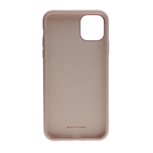 TopSave Goospery Liquid Silicone Rubber Bumper Case with Soft Microfiber For iPhone 13 Mini, Pink Sand