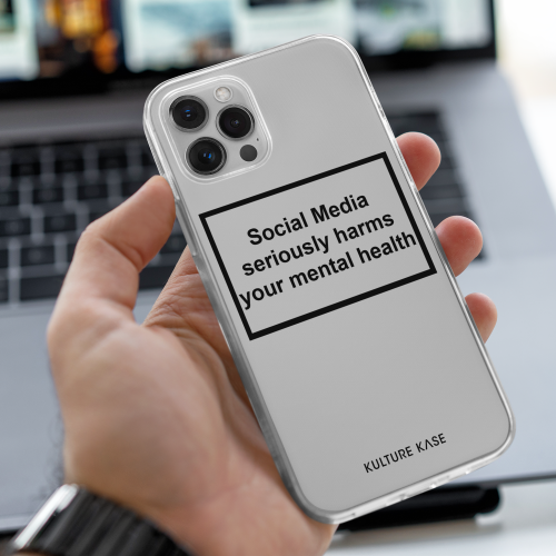 Kulture Kase Social Media Warning Label iPhone 13 iPhone 13 Pro Phone Case