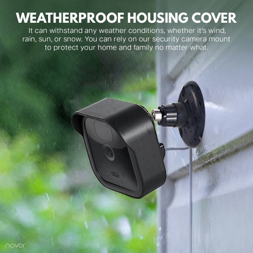 Navor 3 Pack 360 Degree Adjustable Blink Camera Wall Mounts, Weatherproof Protective Housing Cover with 1 Blink Sync Module 2 Outlet Mount for