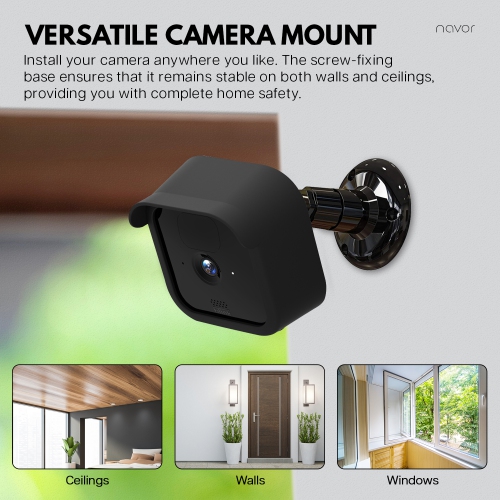 Navor 3 Pack 360 Degree Adjustable Blink Camera Wall Mounts, Weatherproof Protective Housing Cover with 1 Blink Sync Module 2 Outlet Mount for