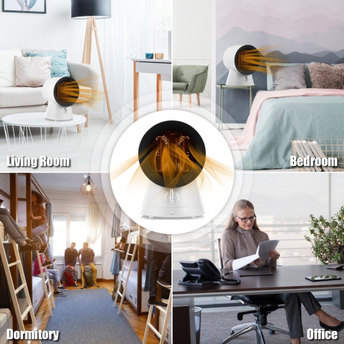 Topbuy 1500W Portable Electric PTC Ceramic Space Heater Heating Fan Red/White