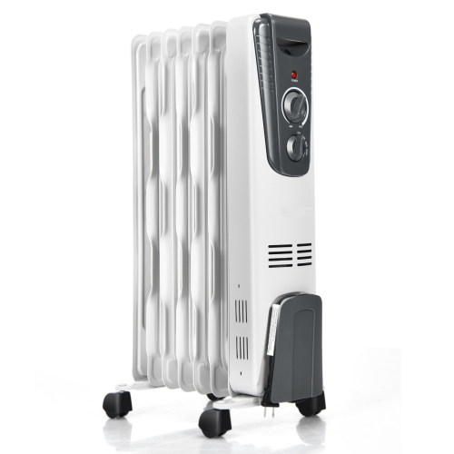 Topbuy 1500W Oil Filled Radiator 5.7 Fin Thermostat Room Radiant Electric Space Heater