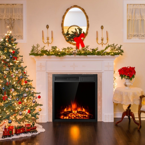 Topbuy Freestanding & Recessed Electric Fireplace Heater with Remote Control