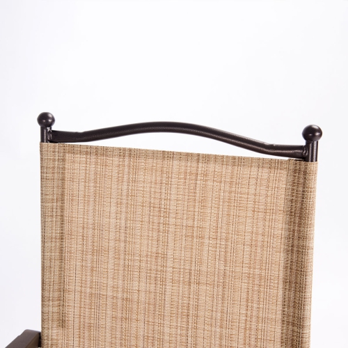 Topbuy 2-Piece Folding Outdoor Patio Chair Sling Back Camping Chair with Armrest & Pillow