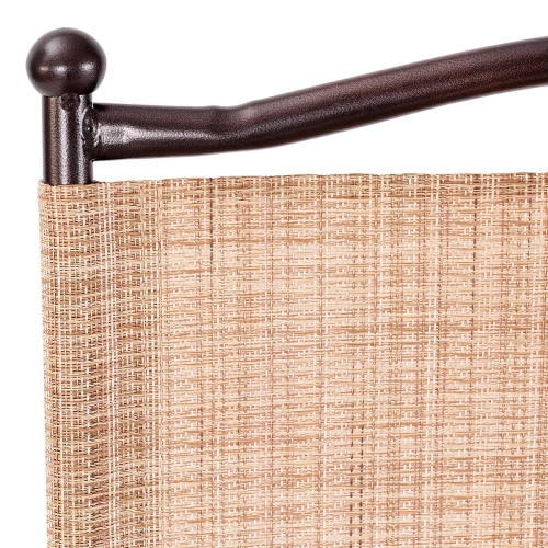 Topbuy 2-Piece Folding Outdoor Patio Chair Sling Back Camping Chair with Armrest & Pillow