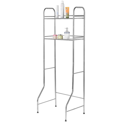 SortWise 2-Tier Bathroom Shelf Over The Toilet Storage Rack Space Saver Unit Shelf