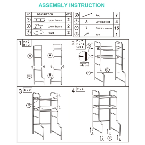 SortWise 2-Tier Bathroom Shelf Over The Toilet Storage Rack Space Saver Unit Shelf