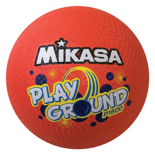 Mikasa Ballon de Cours de Récréation P1600 - Balle En Caoutchouc Pour Jeunes Joueurs, Rouge 16"