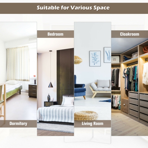 Costway Door Wall Mounted Mirror Full Length Hanging Mirror Bedroom Bathroom