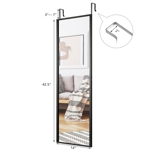 Costway Door Wall Mounted Mirror Full Length Hanging Mirror Bedroom Bathroom