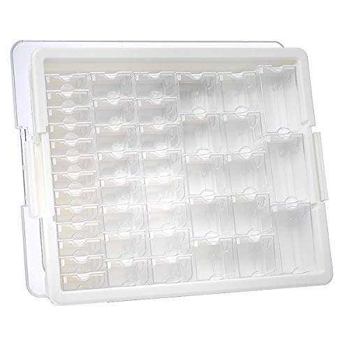 DARICE  Elizabeth Ward Bead Storage Solutions: 45-Piece Assorted Storage Tray - Bead Organizer w 42 Containers Of Various Sizes, A Tray And Lid For