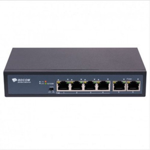 BDCOM S1006 6 ports, 4 ports avec commutateur PoE 10/100, approbation cUL.