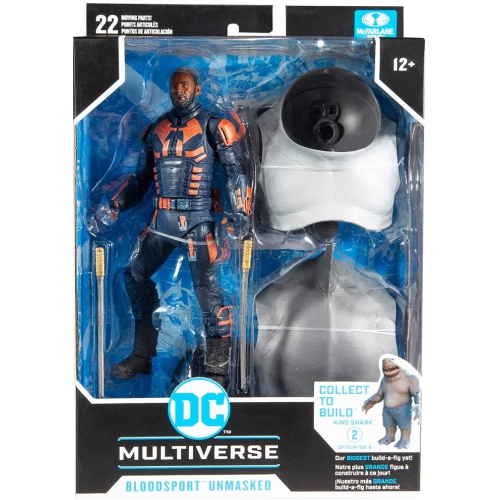 DC Multiverse Suicide Squad 7 Inch Action Figure BAF King Shark Exclusive - Unmasked Bloodsport Gold Label