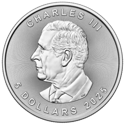 Monnaie royale canadienne – 2025 pièce en argent 1 oz avec feuille d'érable – .9999 argent fin