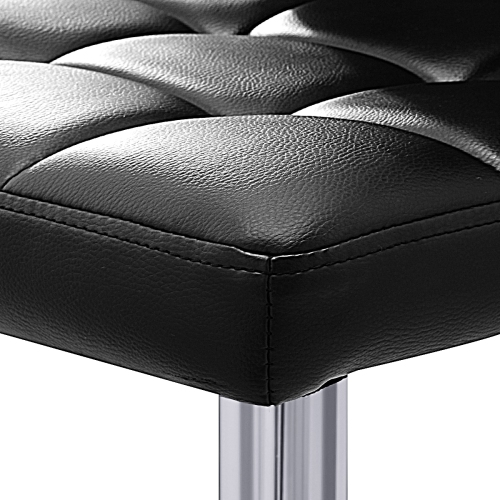 Topbuy Modern Square PU Leather Adjustable Swivel Barstools,Set of 2