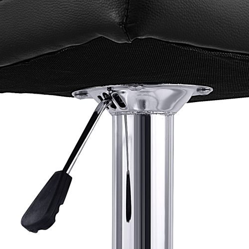 Topbuy Modern Square PU Leather Adjustable Swivel Barstools,Set of 2