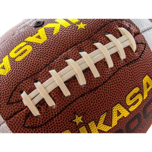 Mikasa F6000 Composite Leather Football - Advanced Cover and Dual Locking Lacets Ball, Official Size 9