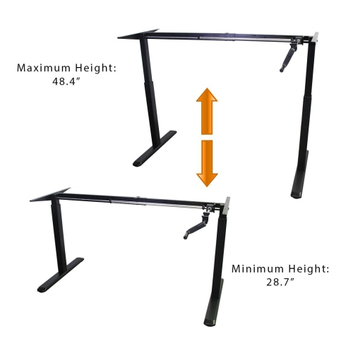 Boost FS-DR48C Manual Crank Height Adjustable Desk Frame - Open Box