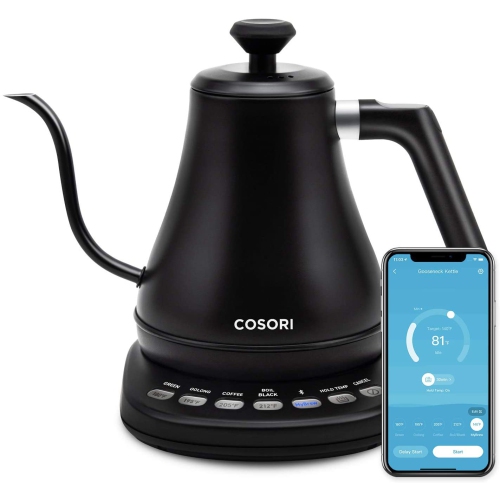 COSORI  Electric Gooseneck Smart Bluetooth Temperature Control 5 Variable Presets Pour Over Kettle