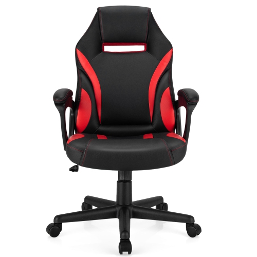 Topbuy Gaming Chair Ergonomic Computer Racing Chair Adjustable Swivel Task Chair w/Padded Armrest