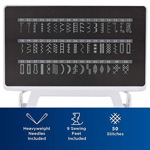 Brother – Machine à coudre ST150HDH, robuste et robuste, 50 coutures intégrées, écran ACL, 9 pieds inclus