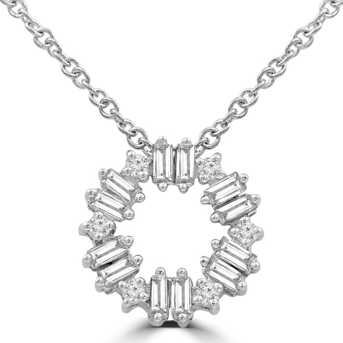 Collier en avec 0.28 CTW Diamant Blanc