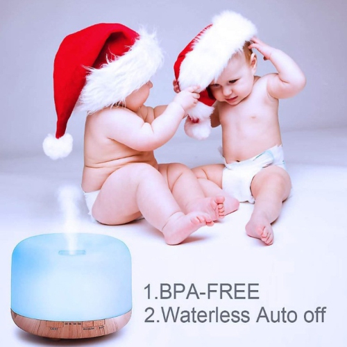 navor 500ml Essential Oil Diffuser, 5 in 1 Premium Ultrasonic Aromatherapy Fragrant Oil Vaporizer Humidifier, 3 Timer and Auto-Off Safety Switch, 7