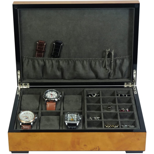 Wooden Watch Case, Jewelry Collection Storage Box Organizer for Men/Women