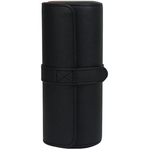3 Slot PU Leather Roll Watch Case Jewelry Organizer and Valet for Men/Women