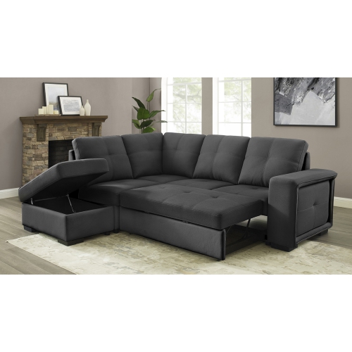 94 Inch Soho Sofa Bed Lhf With Pull, Real Leather Sectional Sofa Beds Canada