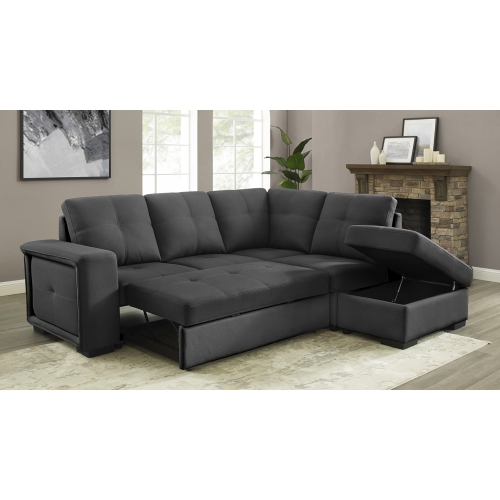 94 Inch Soho Sofa Bed Rhf With Pull, Corner Sofa With Storage And Pull Out Bed