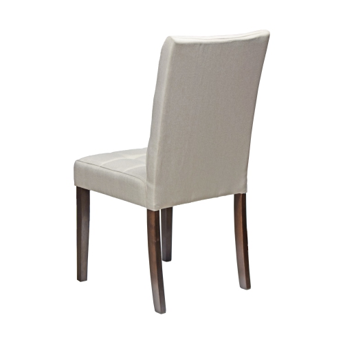 Beige Dining Chair Clare with Espresso Legs