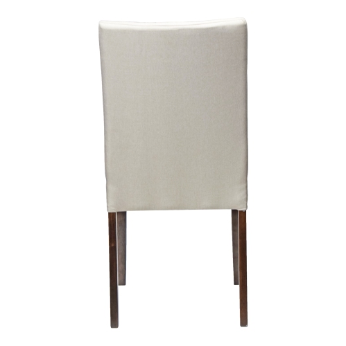 Beige Dining Chair Clare with Espresso Legs