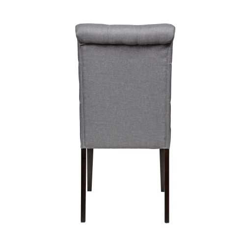 Light Grey Dining Chair Roxy with Espresso Legs
