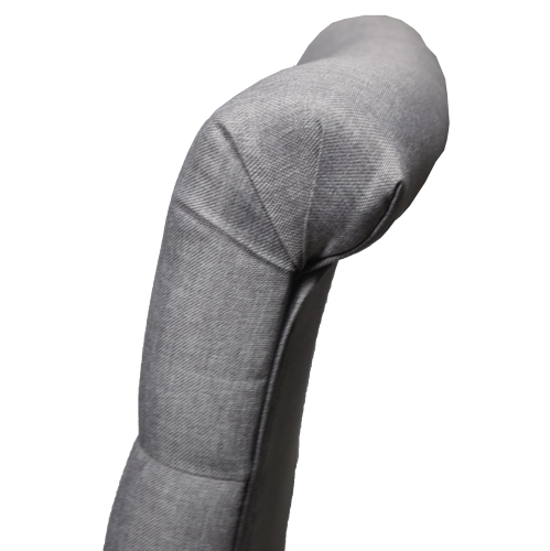 Light Grey Dining Chair Roxy with Espresso Legs