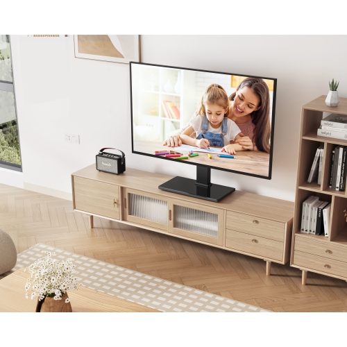 FITUEYES TV Stand Table for 27 to 55 inch TVs Stand with Mount and Height Adjustable Max VESA 400x400 mm