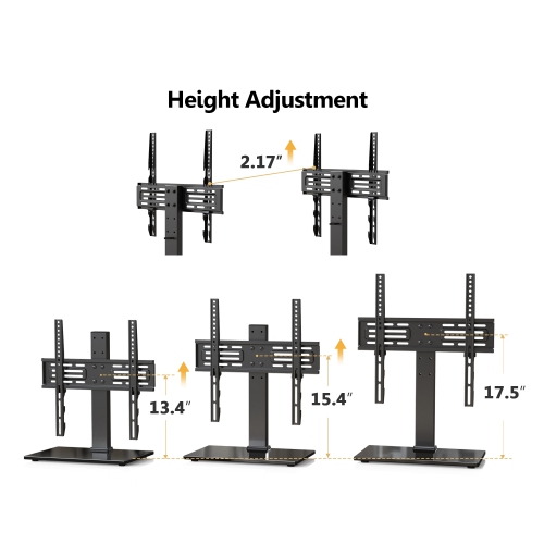 FITUEYES TV Stand Table for 27 to 55 inch TVs Stand with Mount and Height Adjustable Max VESA 400x400 mm