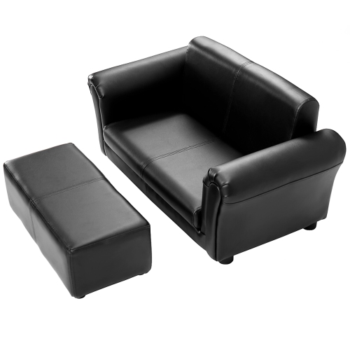 Topbuy Kids Sofa Upholstered Lounge Children Couch Ottoman w/ Armrest