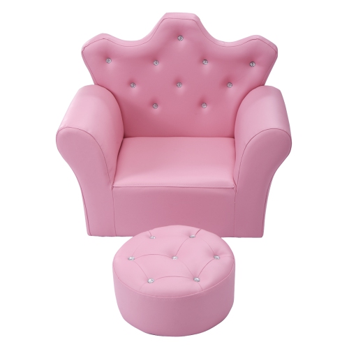 TopBuy – Fauteuil de loisirs pour tout-petits avec accoudoirs et canapé-éponge pour enfants, rose