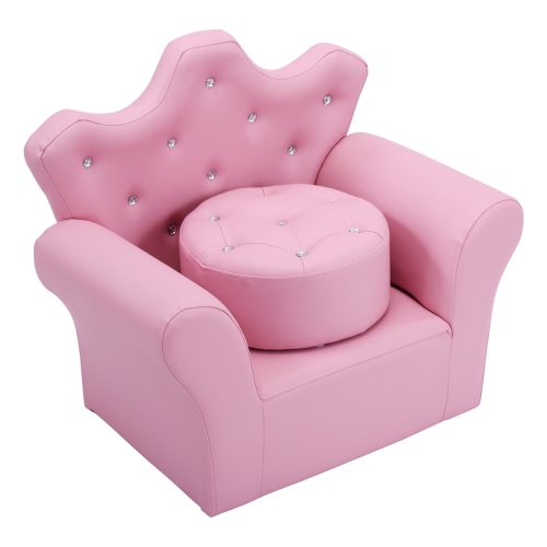 TopBuy – Fauteuil de loisirs pour tout-petits avec accoudoirs et canapé-éponge pour enfants, rose