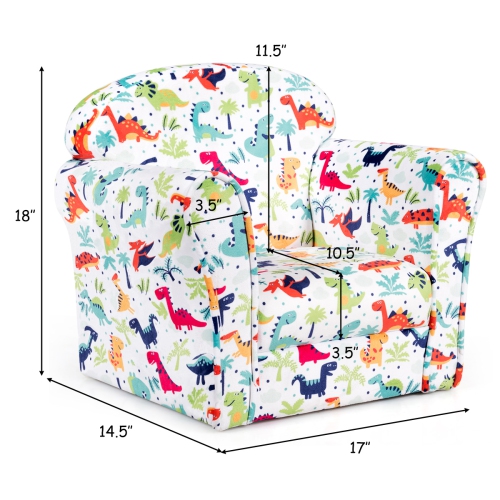 TopBuy – Fauteuil pour enfant avec accoudoir, siège pour enfant à motif dinosaure, joli cadeau