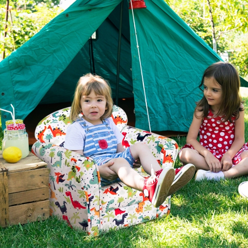 TopBuy – Fauteuil pour enfant avec accoudoir, siège pour enfant à motif dinosaure, joli cadeau