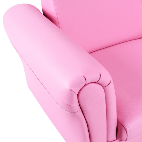 Topbuy Kids Sofa Upholstered Lounge Children Couch Ottoman w/ Armrest